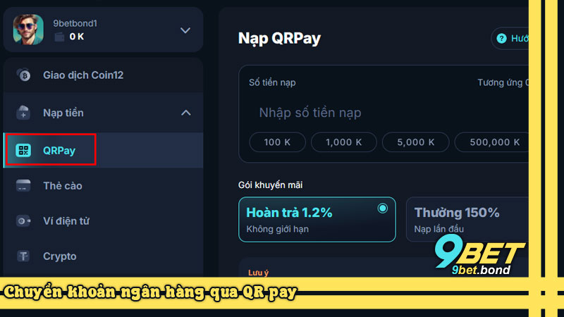 Chuyển khoản ngân hàng qua QR pay